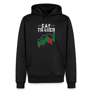 Trading Crypto Stock Market Investor Day Trader - Sweat à capuche Premium bio Homme - noir - Devant - Nico (187cm)