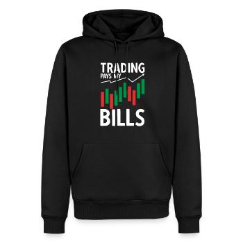 Trading Crypto Stock Market Investor Day Trader - Sweat à capuche Premium bio Homme - noir - Devant - Nico (187cm)