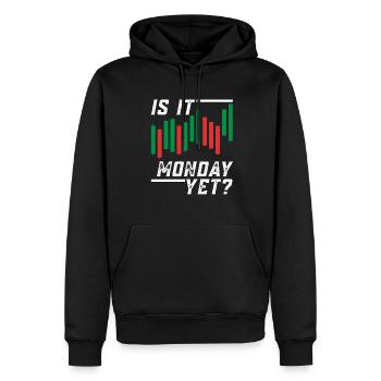 Trading Crypto Stock Market Investor Day Trader - Sweat à capuche Premium bio Homme - noir - Devant - Nico (187cm)