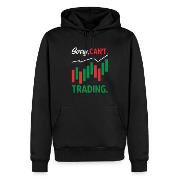 Trading Crypto Stock Market Investor Day Trader - Sweat à capuche Premium bio Homme - noir - Devant - Nico (187cm)