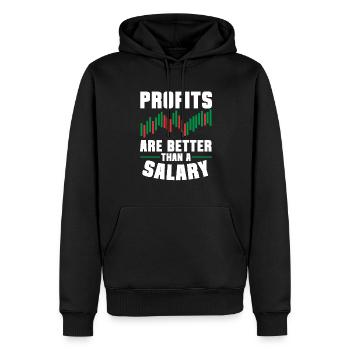 Trading Crypto Stock Market Investor Day Trader - Sweat à capuche Premium bio Homme - noir - Devant - Nico (187cm)
