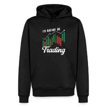 Trading Crypto Stock Market Investor Day Trader - Sweat à capuche Premium bio Homme - noir - Devant - Nico (187cm)