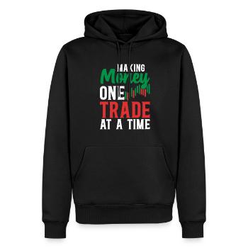 Trading Crypto Stock Market Investor Day Trader - Sweat à capuche Premium bio Homme - noir - Devant - Nico (187cm)