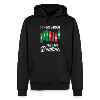Trading Crypto Stock Market Investor Day Trader - Sweat à capuche Premium bio Homme - noir - Devant - Nico (187cm)