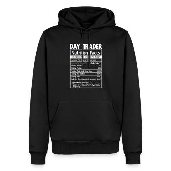 Trading Crypto Stock Market Investor Day Trader - Sweat à capuche Premium bio Homme - noir - Devant - Nico (187cm)