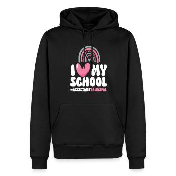 Stellvertretende Schulleiterin - Männer Premium Bio Hoodie - Schwarz - Vorne - Nico (187cm)
