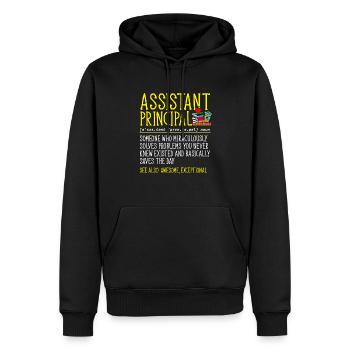 Stellvertretende Schulleiterin - Männer Premium Bio Hoodie - Schwarz - Vorne - Nico (187cm)