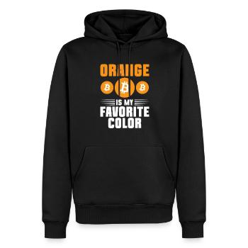 Bitcoin Kryptowährung BTC Crypto Trader - Männer Premium Bio Hoodie - Schwarz - Vorne - Nico (187cm)