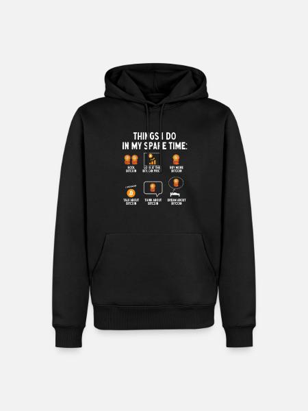 Bitcoin Cryptocurrency BTC Crypto Trader - Men’s Premium Organic Hoodie - black