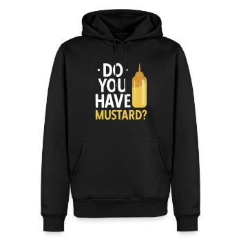 Senf Mustard - Männer Premium Bio Hoodie - Schwarz - Vorne - Nico (187cm)