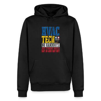 Chauffage, Climatisation, Ventilation, Technicien - Sweat à capuche Premium bio Homme - noir - Devant - Nico (187cm)