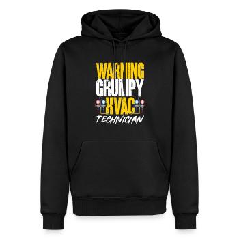 Chauffage, Climatisation, Ventilation, Technicien - Sweat à capuche Premium bio Homme - noir - Devant - Nico (187cm)