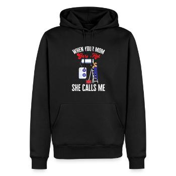 Chauffage, Climatisation, Ventilation, Technicien - Sweat à capuche Premium bio Homme - noir - Devant - Nico (187cm)
