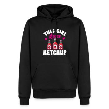 Ketchup Tomatenketchup - Männer Premium Bio Hoodie - Schwarz - Vorne - Nico (187cm)
