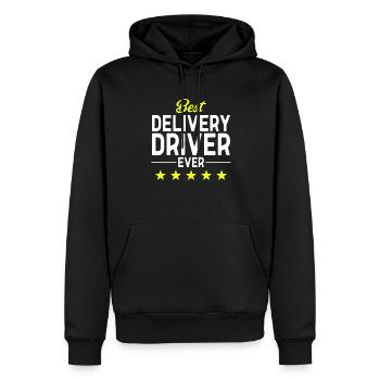 Lieferant Paket Lieferung - Männer Premium Bio Hoodie - Schwarz - Vorne - Nico (187cm)