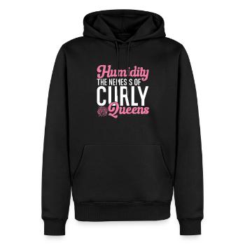 Cheveux bouclés Boucles afro Cheveux naturels - Sweat à capuche Premium bio Homme - noir - Devant - Nico (187cm)