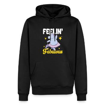 Nashorn Rhino Einhorn - Männer Premium Bio Hoodie - Schwarz - Vorne - Nico (187cm)