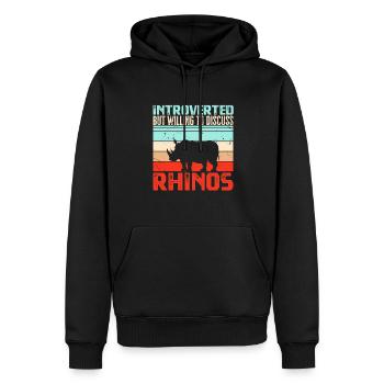 Nashorn Rhino Einhorn - Männer Premium Bio Hoodie - Schwarz - Vorne - Nico (187cm)