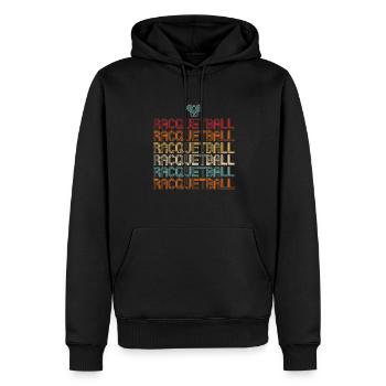 Joueur de racquetball Racquetball - Sweat à capuche Premium bio Homme - noir - Devant - Nico (187cm)
