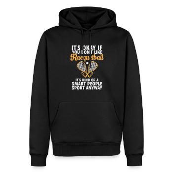 Joueur de racquetball Racquetball - Sweat à capuche Premium bio Homme - noir - Devant - Nico (187cm)