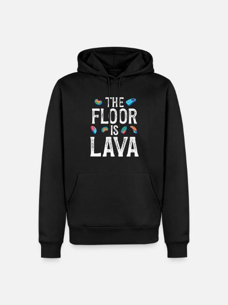 The ground is lava bouldering - Men’s Premium Organic Hoodie - black