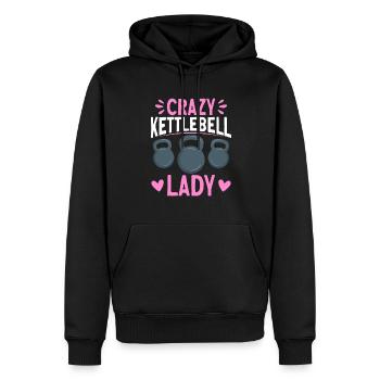 Kettlebell Workout Entraînement de fitness - Sweat à capuche Premium bio Homme - noir - Devant - Nico (187cm)
