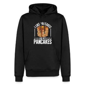 Pancake Breakfast Pancakes - Men’s Premium Organic Hoodie - black - Front - Nico (187cm)