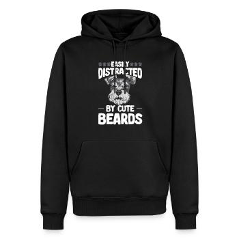 Schnauzer nain Chien Schnauzer - Sweat à capuche Premium bio Homme - noir - Devant - Nico (187cm)