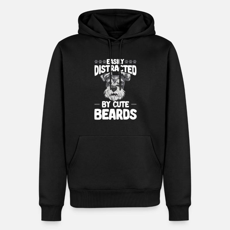 Schnauzer nain Chien Schnauzer - Sweat à capuche Premium bio Homme - noir
