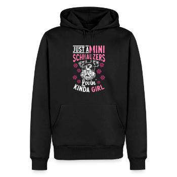 Schnauzer nain Chien Schnauzer - Sweat à capuche Premium bio Homme - noir - Devant - Nico (187cm)