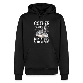 Schnauzer nain Chien Schnauzer - Sweat à capuche Premium bio Homme - noir - Devant - Nico (187cm)
