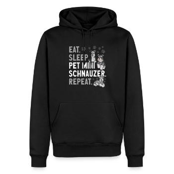 Schnauzer nain Chien Schnauzer - Sweat à capuche Premium bio Homme - noir - Devant - Nico (187cm)