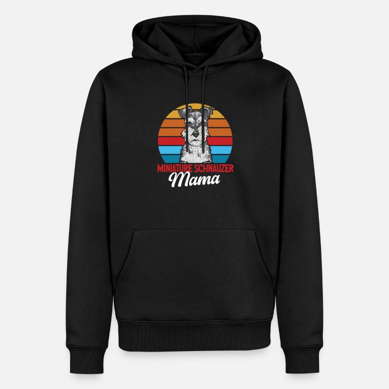 Zwergschnauzer Hund Schnauzer - Männer Premium Bio Hoodie - Schwarz