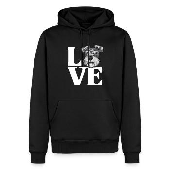 Schnauzer nain Chien Schnauzer - Sweat à capuche Premium bio Homme - noir - Devant - Nico (187cm)