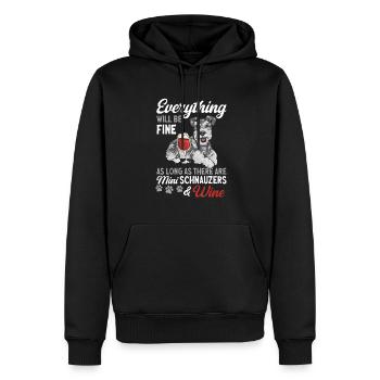 Zwergschnauzer Hund Schnauzer - Männer Premium Bio Hoodie - Schwarz - Vorne - Nico (187cm)