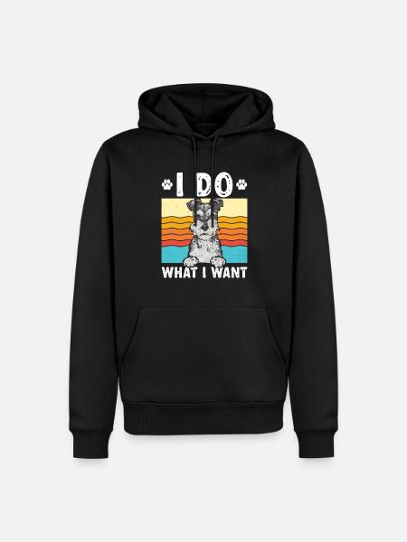 Miniature Schnauzer Dog Schnauzer - Men’s Premium Organic Hoodie - black