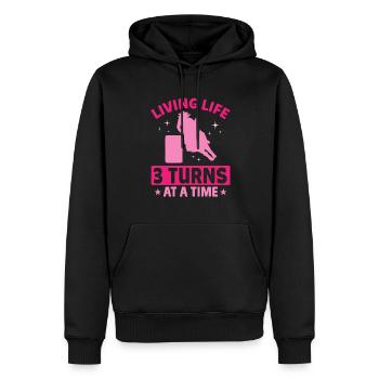 Rodeo Barrel Racing Pferd - Männer Premium Bio Hoodie - Schwarz - Vorne - Nico (187cm)