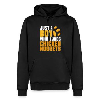 Chicken Nugget Liebhaber Chicken Nuggets - Männer Premium Bio Hoodie - Schwarz - Vorne - Nico (187cm)