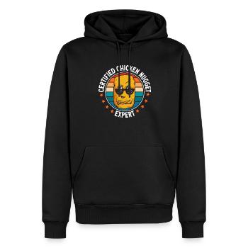 Chicken Nugget Liebhaber Chicken Nuggets - Männer Premium Bio Hoodie - Schwarz - Vorne - Nico (187cm)