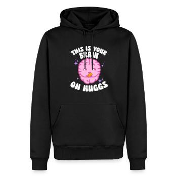 Chicken Nugget Liebhaber Chicken Nuggets - Männer Premium Bio Hoodie - Schwarz - Vorne - Nico (187cm)