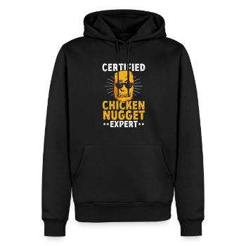 Chicken Nugget Liebhaber Chicken Nuggets - Männer Premium Bio Hoodie - Schwarz - Vorne - Nico (187cm)
