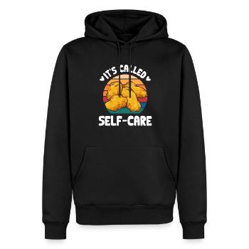 Chicken Nugget Liebhaber Chicken Nuggets - Männer Premium Bio Hoodie - Schwarz - Vorne - Nico (187cm)