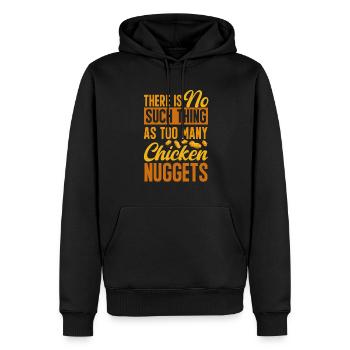 Chicken Nugget Liebhaber Chicken Nuggets - Männer Premium Bio Hoodie - Schwarz - Vorne - Nico (187cm)