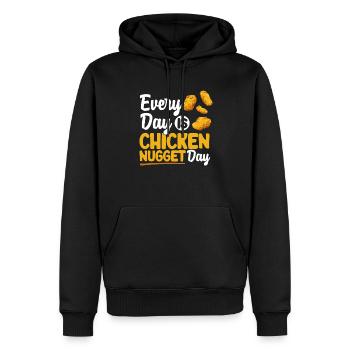 Chicken Nugget Liebhaber Chicken Nuggets - Männer Premium Bio Hoodie - Schwarz - Vorne - Nico (187cm)