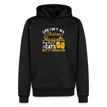 Nuggets de poulet Nuggets de poulet - Sweat à capuche Premium bio Homme - noir - Devant - Nico (187cm)