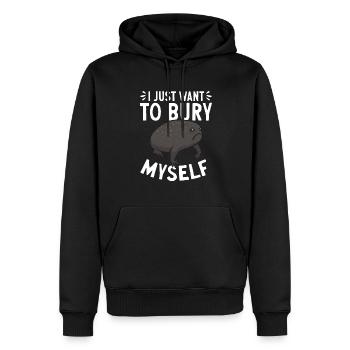 Schwarzer Regenfrosch Breviceps Fuscus Frosch - Männer Premium Bio Hoodie - Schwarz - Vorne - Nico (187cm)