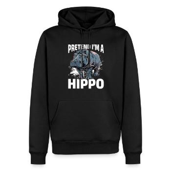 Hippo Hippopotamus Animal Pretend I'm A Hippo - Männer Premium Bio Hoodie - Schwarz - Vorne - Nico (187cm)