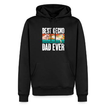 Leopard Gecko Reptile Pet Gecko - Men’s Premium Organic Hoodie - black - Front - Nico (187cm)