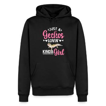 Leopard Gecko Reptile Pet Gecko - Men’s Premium Organic Hoodie - black - Front - Nico (187cm)