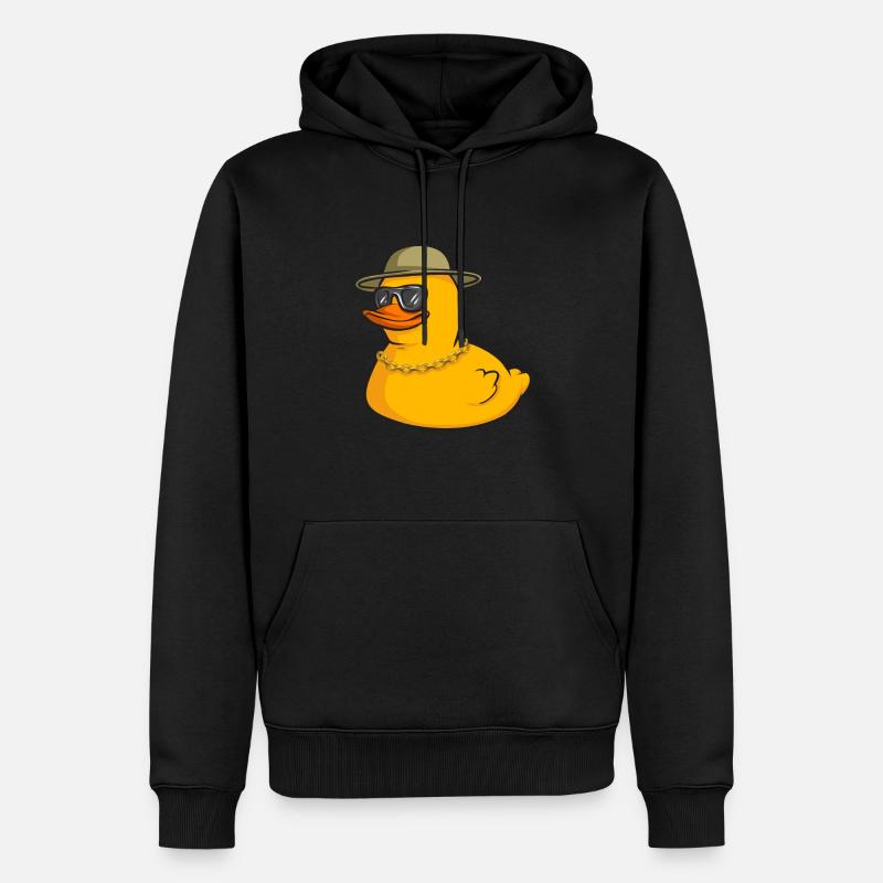 Quietscheentchen Quietscheente Gummiente - Männer Premium Bio Hoodie - Schwarz